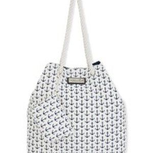 Caribbean Joe Nautical Anchor Canvas Tote Bag